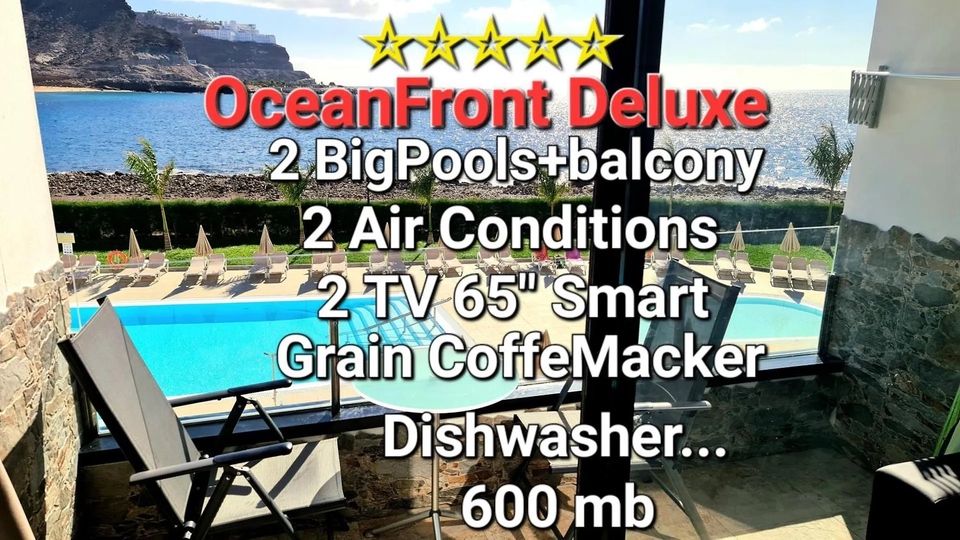 Oceanfront Deluxe-45M, 2 Big Pools,2Aircondition, 2Tv-65\